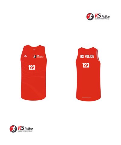 Koszulka lekkoatletyczna z numerem - krój prosty